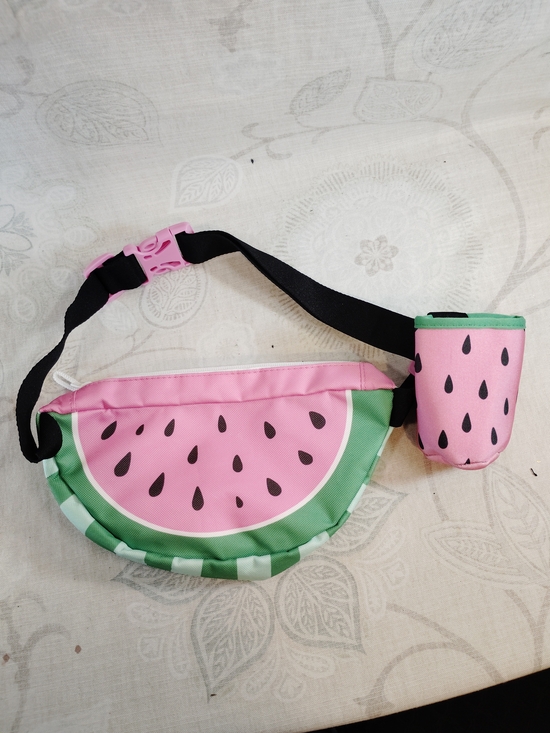 The Unbranded Brand Other - Kids Pink Watermelon Fanny Pack with Drink Holder